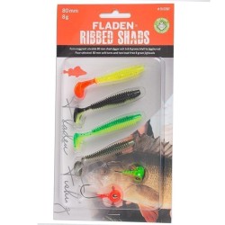 Fladen Silikoonlandi Sortiment Ribbed Shads 4tk 80mm 20-67002