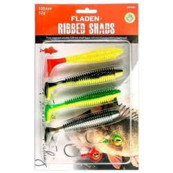 Fladen Silikoonlandi Sortiment Ribbed Shads 4tk 120mm 20-67004