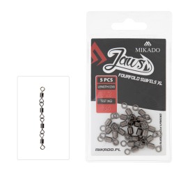 Mikado JAWS Pöörlakett Fourfold Swivels 6cm/25kg 5pcs