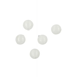 Mikado Round Hard Beads Kõvad Pärlid Dia. 6mm White/Valge 25pcs
