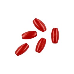 Mikado Ellipsoid Plastic Beads Plastik Pärlid Dia. 3/1mm Red/Punane 25pcs
