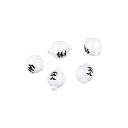 Mikado Float Beads Kork Pärlid Dia. 10mm White-Black/Valge-Must 5pcs