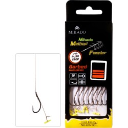 Mikado Konksud Nööriga MF Rakendus koos Push Stop-ga Size 8 0.14mm/10cm 8tk