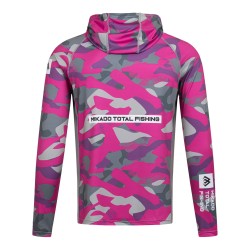 Mikado Naiste Pusa UPF Filter Long Sleeve Woman Hoodie with Gator Lady Camo XXL