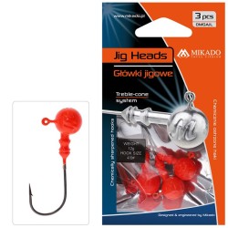 Mikado Aberdeen Jig Heads ORANGE 3.pcs 15g size: 3/0