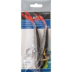 Fladen Twintail rig 14cm 8/0 black glitter