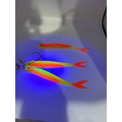 Fladen Twintail rig 14cm 8/0 rhubarb & custard