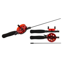 Winter Rod AKARA 1808504-HJ with neoprene handle (22,5\24,5 cm, reel diam. 75 mm, red)