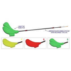 Winter rod AKARA HL-TC-3 TELE (carbon whip 3x, 17,0/41,5cm, handle 70mm, GREEN)