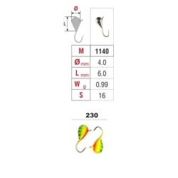 Mormishka «DROP» Nr. 11 with an eye (4 mm, 0.99 g, colour: 230)