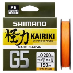 Shimano Kairiki G5 150m 0.13mm 4.1kg Hi Vis Orange