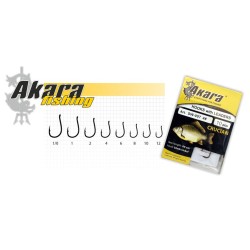 Hooks AKARA SW-007-1 CRUCIAN/KOGER (Nr. 4, BN) with leaders (60 cm, 0,22 mm) 10.pcs