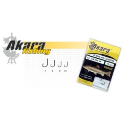 Hooks AKARA SW-029-1 TROUT/FORELL (Nr. 10, BN) with leaders (60 cm, 0,14 mm) 10.pcs