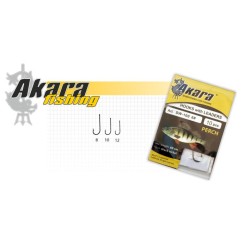 Hooks AKARA SW-100-1 PERCH/AHVEN (Nr. 8, BN) with leaders (60 cm, 0,18 mm) 10.pcs