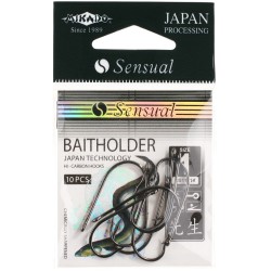 Mikado Hook Sensual Baitholder Black size 1/0 10tk