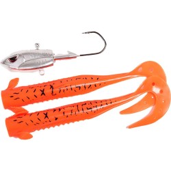 Fladen Big Single Tail With 2 Bodies 400g red tiger