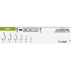 Konks MARUTO 7091 (Nr. 16, BR, fly hooks, pack. 10 items)