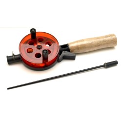 Winter rod AKARA 1808504 with corky handle (21\20 cm, reel diam. 75 mm, red)