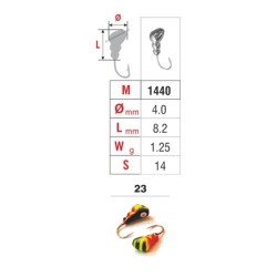 Mormishka «ANT» Nr. 14 with aperture (4 mm, 1.25 g, colour: 23