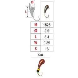Mormishka «CLOVE» Nr. 15 with aperture (2.5 mm, 0.35 g, colour: CU