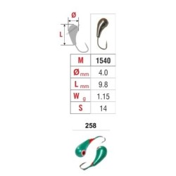 Mormishka «CLOVE» Nr. 15 with aperture (4 mm, 1.15 g, colour: 258)