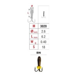 Mormishka «DICKENS» Nr. 30 with aperture (2.6 mm, 0.4 g, colour: BN