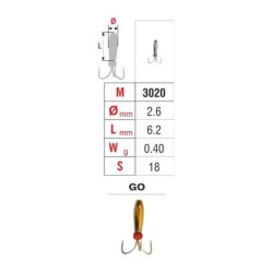 Mormishka «DICKENS» Nr. 30 with aperture (2.6 mm, 0.4 g, colour: GO