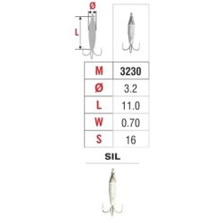 Mormishka «DICKENS (triangular)» Nr. 32 with ring (3.2 mm, 0.7 g, colour: SIL
