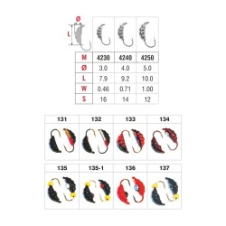 Mormishka «GRUB» Nr. 42 with an eye (4 mm, 0.71 g, colour: 135-1)