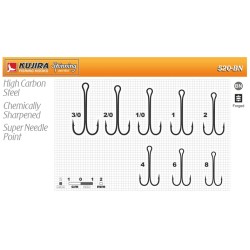 Hooks KUJIRA 520 (Nr. 3/0, BN, double hook, pack. 10 items)