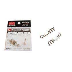 Clasp KUJIRA 445 «Spiral Hold» for silicone baits (Nr. 2, NI, pack. 8 items)