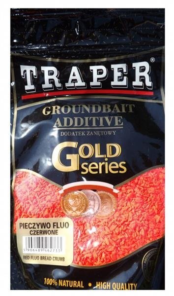 Traper söödalisand Gold Series Red Fluo Bread Crumb / Punane Fluo Saiapuru 400g