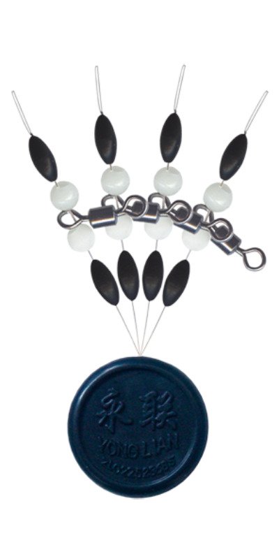 Cralusso Swivel with pearl beads with rubber stopper 2x4pcs M- 2129