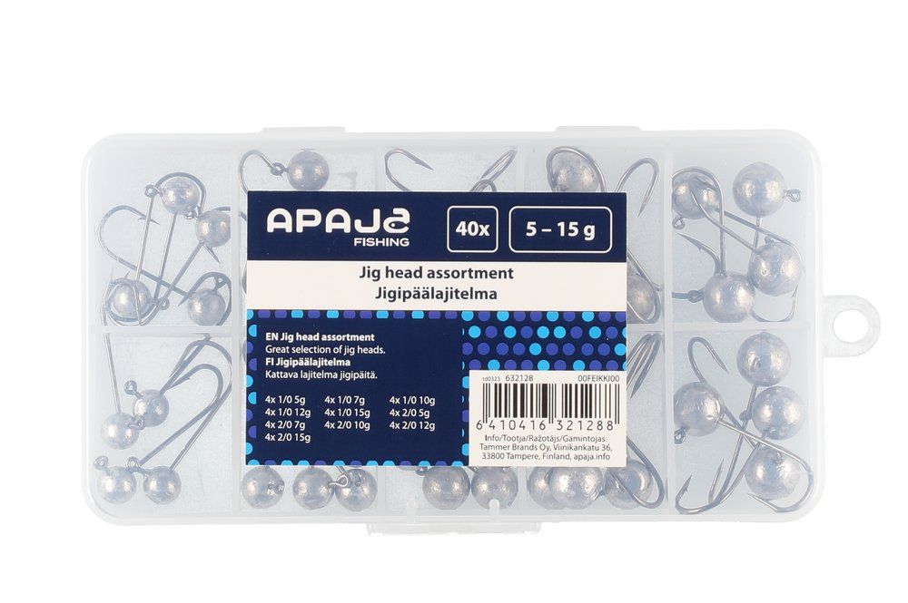 Apaja jigipeade komplekt 40tk 5g-15g