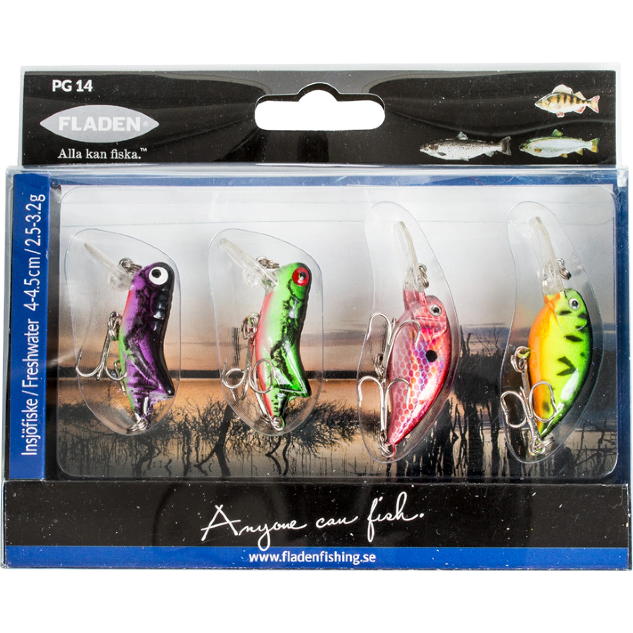 Fladen Vobleri kmpl. Mini Floating 4.5cm 4tk