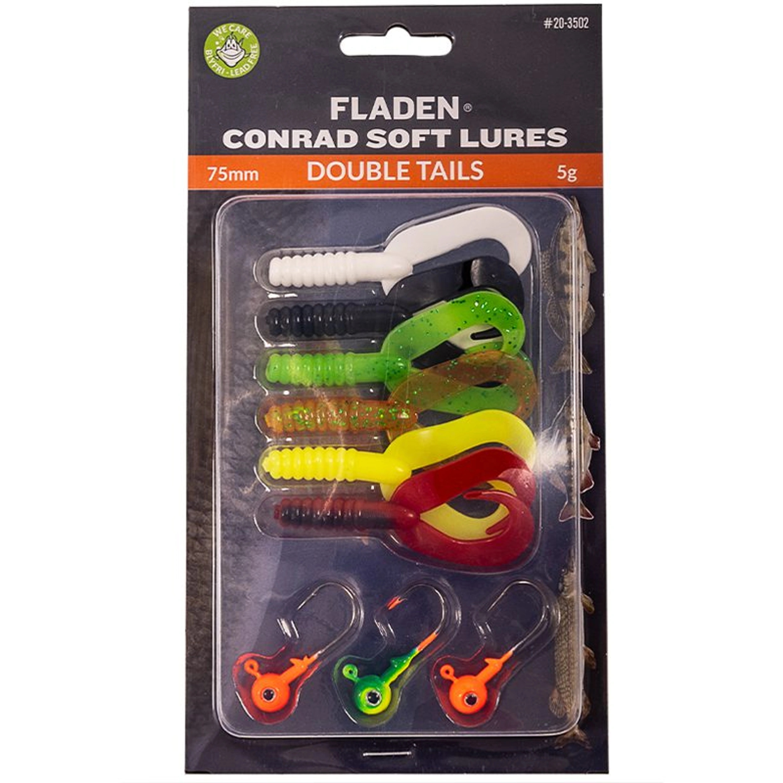 Fladen Conrad Silikoonlandi komplekt 75mm Double Tails 75mm/5g 6tk