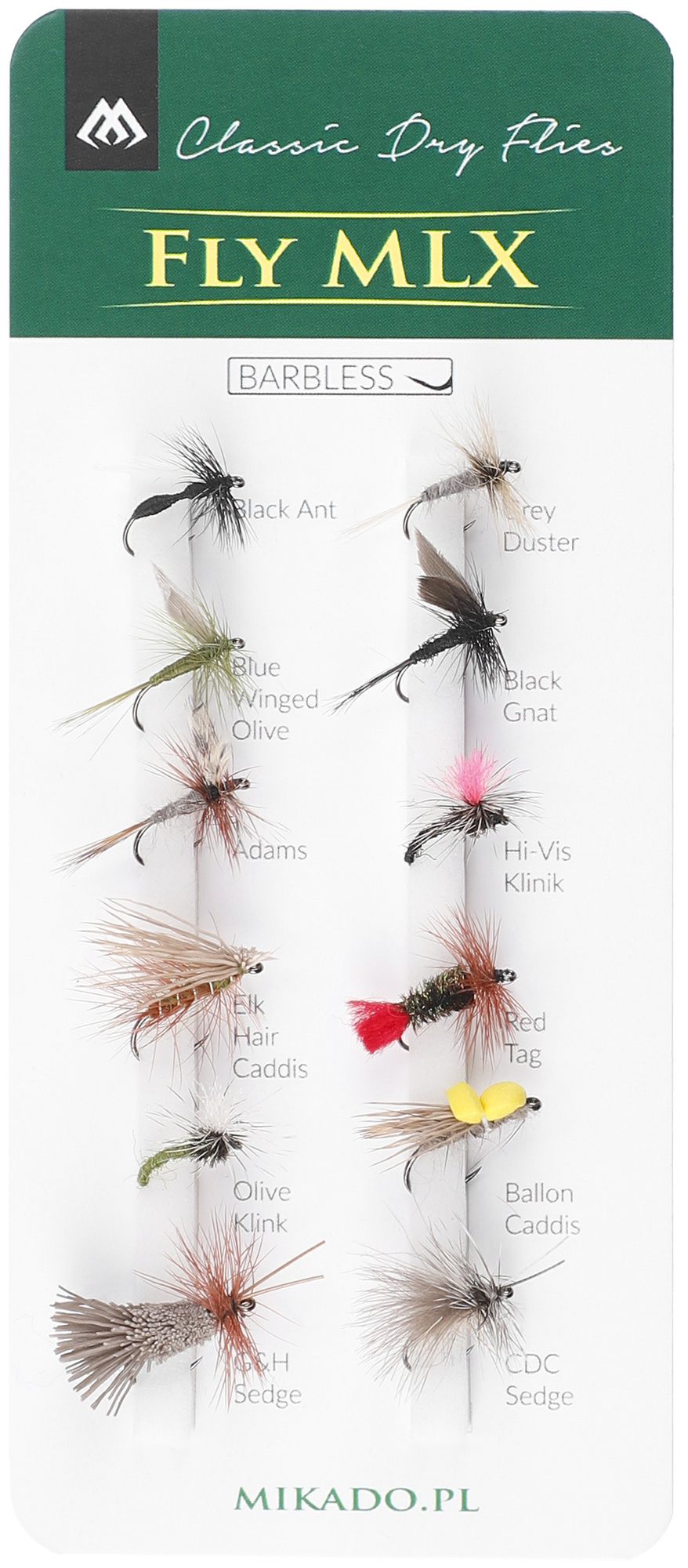 Mikado Lendõnge Putuka Komplekt Classic Dry Flies 12tk