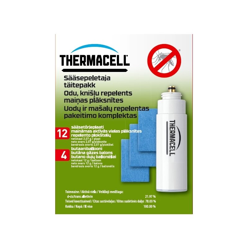Sääsepeletaja ThermaCELL täitekomplekt Sääsepeletaja ThermaCELL täitekomplekt