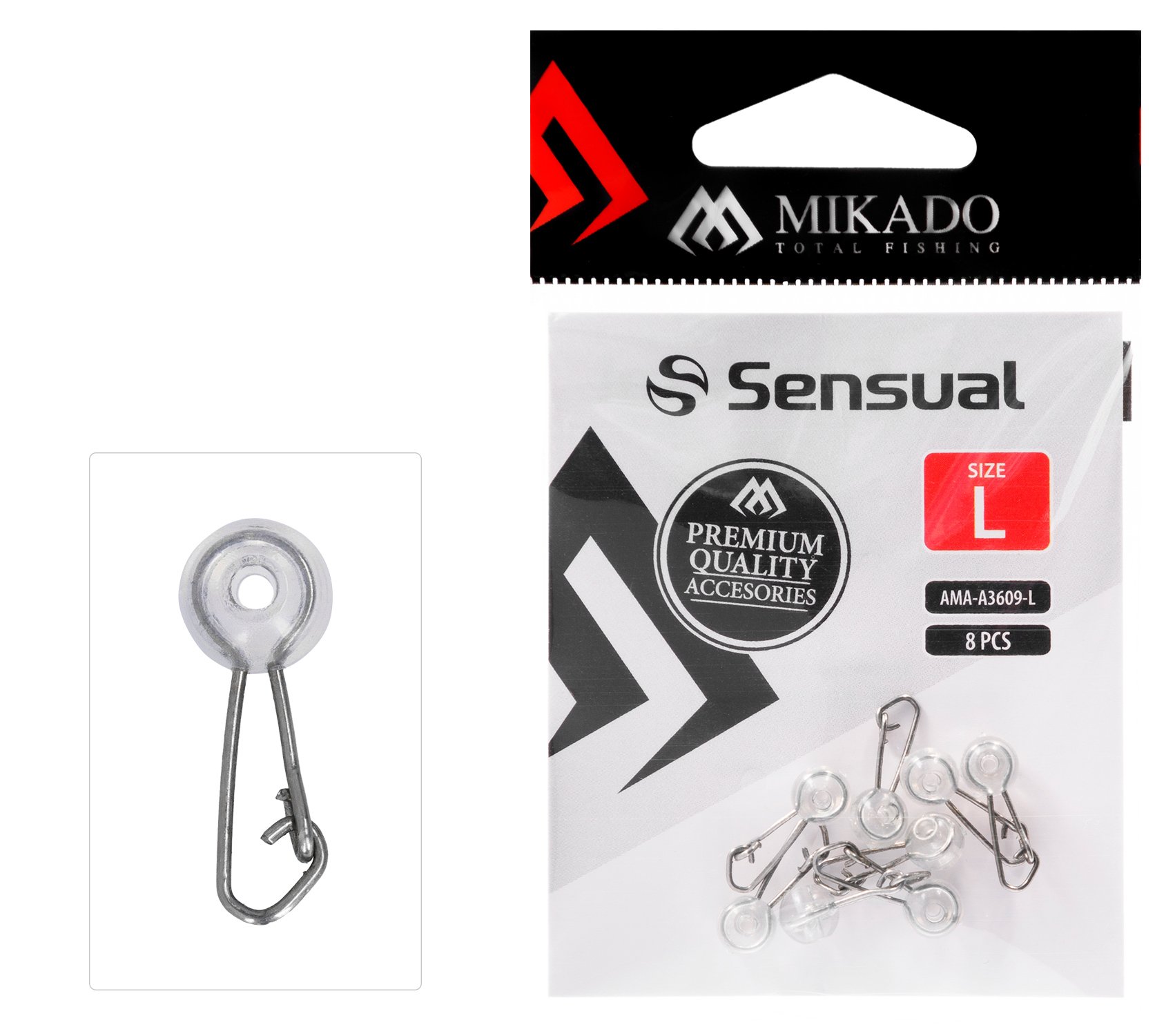 Mikado Landilõks Snap with Bead M 8tk