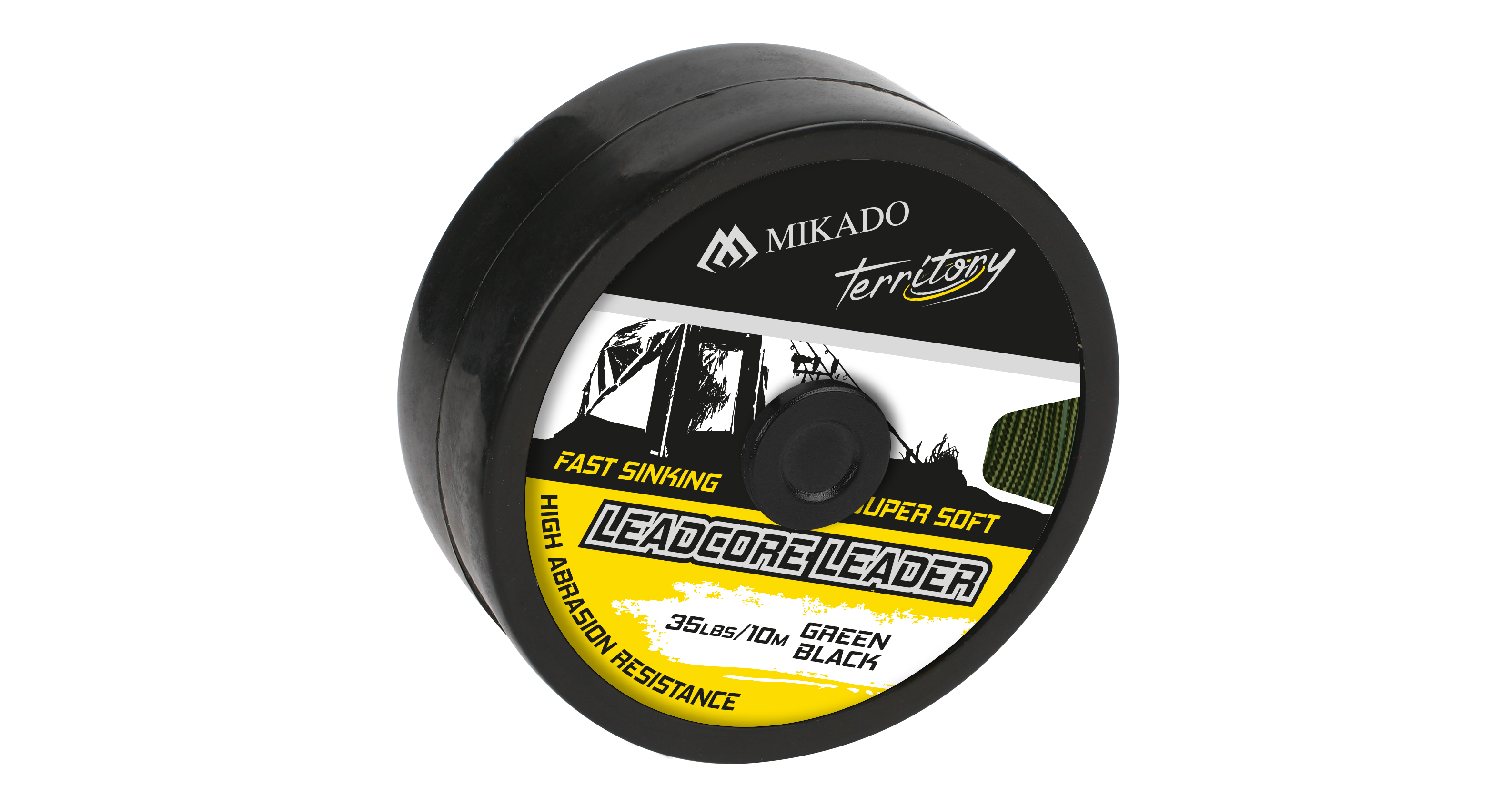 Mikado Leadcore Leader Nöör 15.88kg/35lbs 10m Black and Green