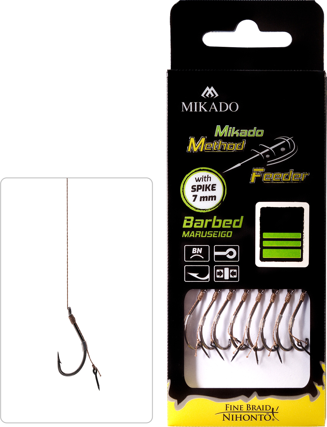 Mikado Konksud Nööriga MF Rakendus Piigiga Size 4 0.16mm/10cm 8tk