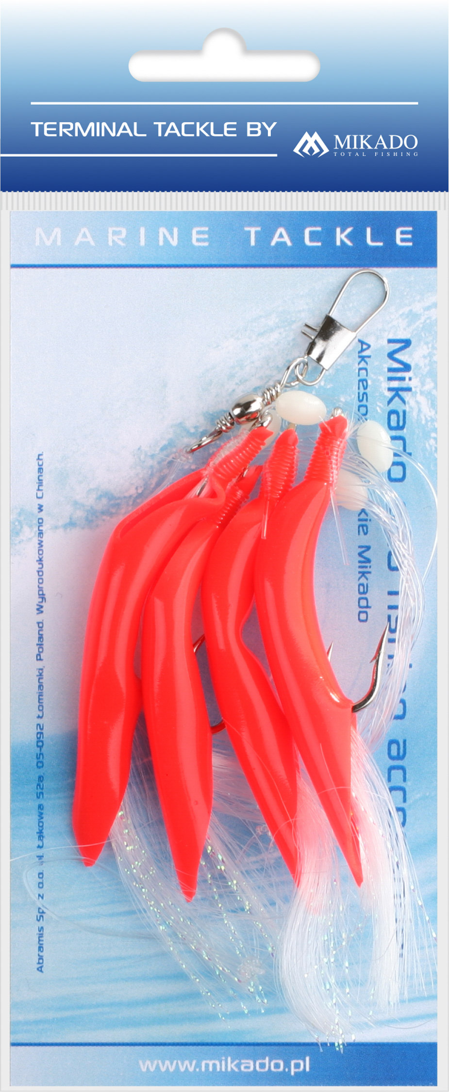 Mikado Hair Tube Rig 3/0 Red and White