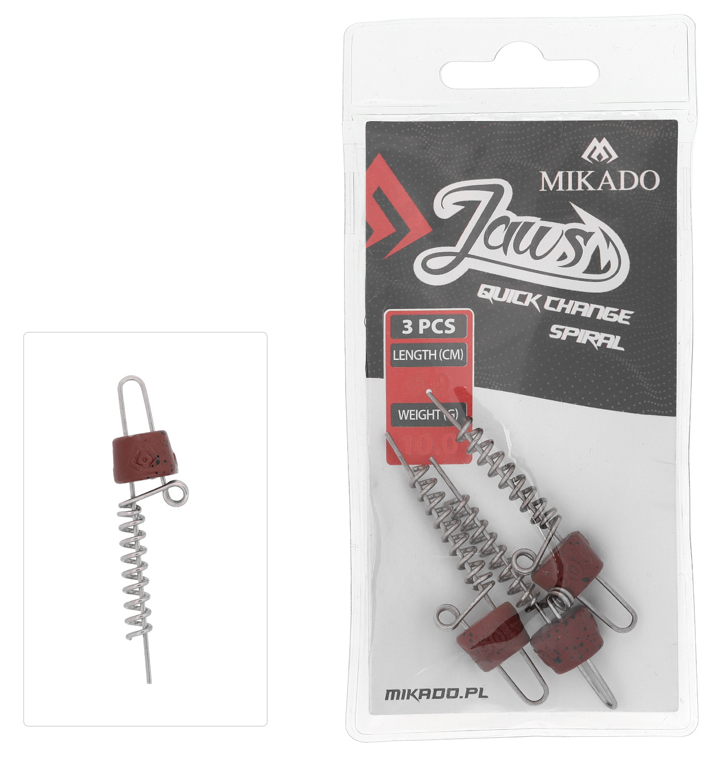 Mikado Kruvi Silikoonlandile Jaws Quick Change Spiral 10gr/4.7cm 3tk