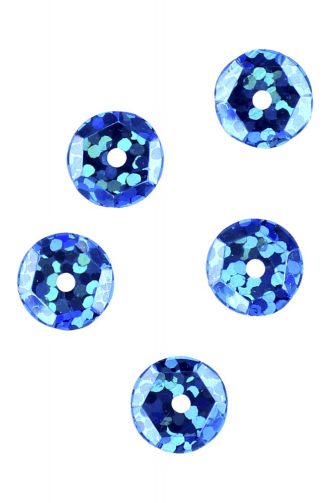 Mikado Wheel Glitter Sädelevad Litrid Dia. 8mm Blue/Sinine 20pcs