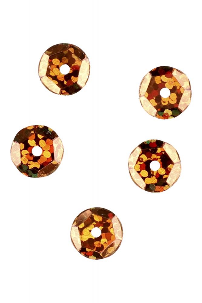 Mikado Wheel Glitter Sädelevad Litrid Dia. 8mm Brown/Pruun 20pcs