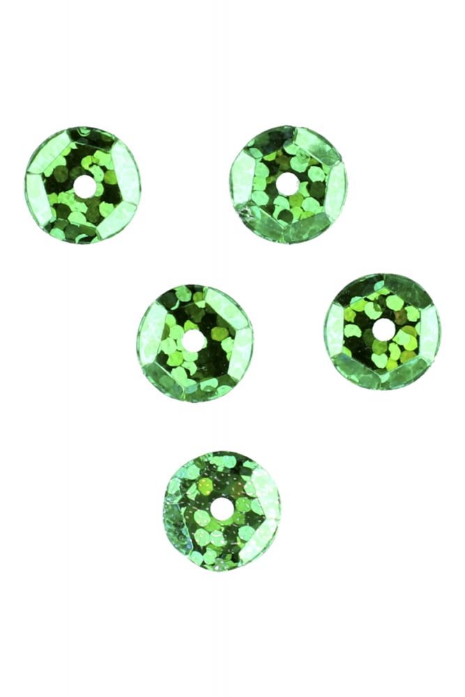 Mikado Wheel Glitter Sädelevad Litrid Dia. 6mm Green/Roheline 20pcs