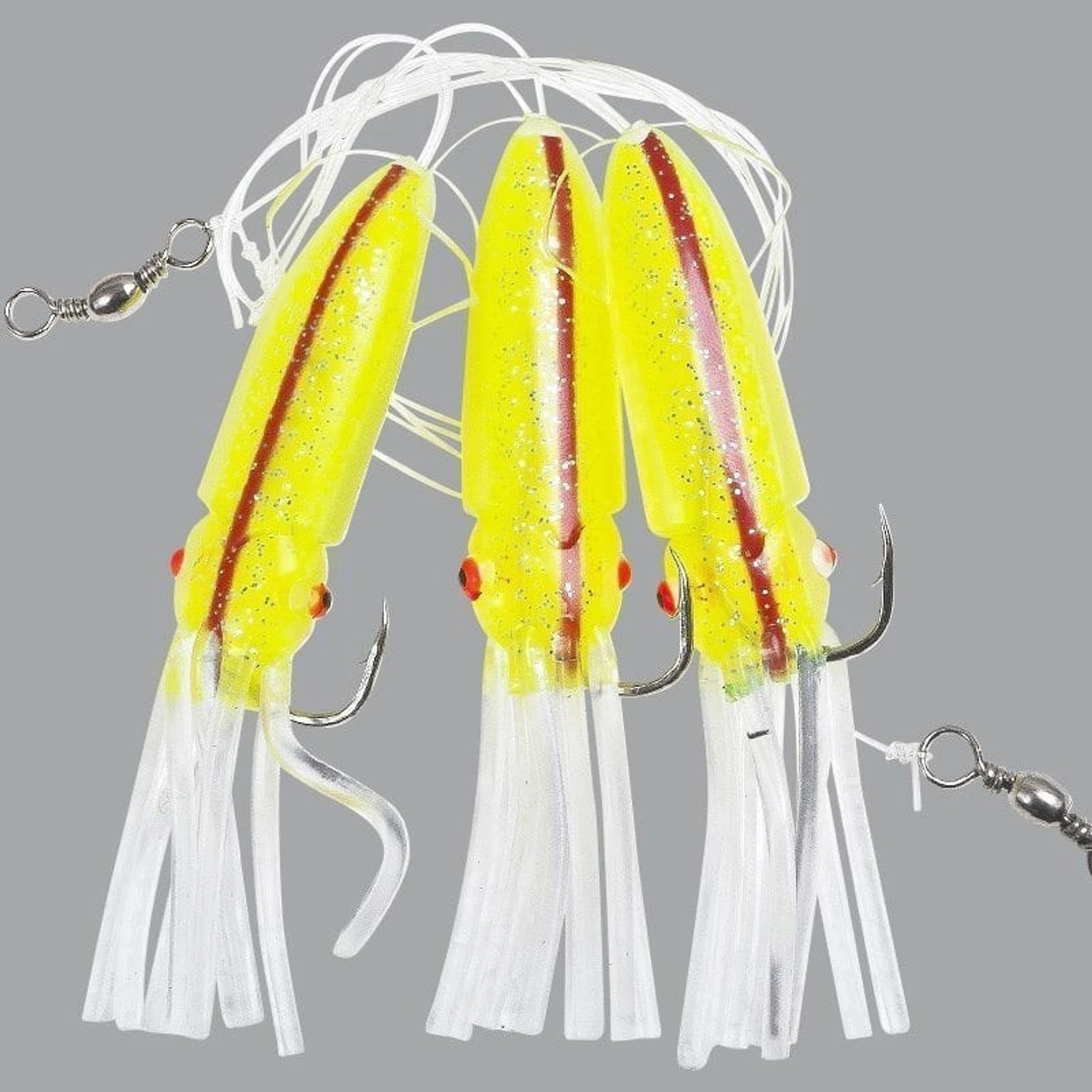 Fladen Winged Octopus Rig 8/0 limegreen/red