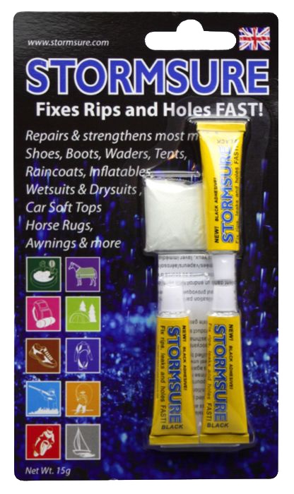 Stormsure Flexible Repair Adhesive 3x5g Black