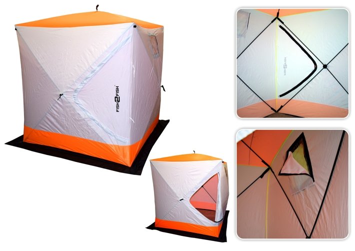 Talitelk / Winter tent Fish2Fish Cube I 160 x 160 x 170cm 7,5kg White/Yellow