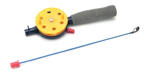 Taliritv / Winter rod AKARA HFB-3F with neoprene handle (47 cm, reel diam. 70 mm, yellow)